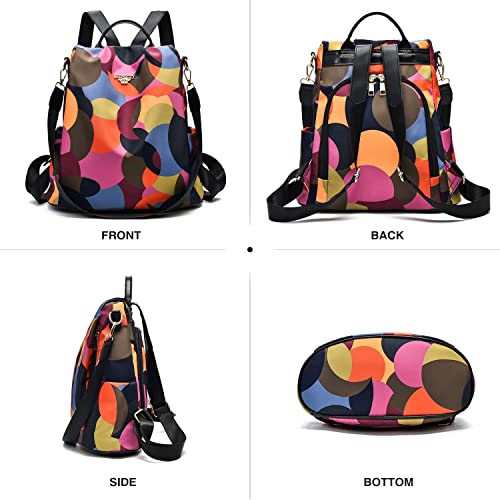 shepretty Mochila Oxford antirrobo Impermeable para Mujer, AL911 Colorear