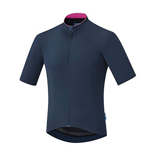 SHIMANO Maillot Manga Corta Evolve Y Maillot, Unisex Adulto, Navy, S