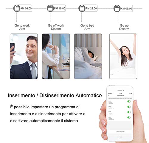 Sistema de Alarma doméstica inalámbrica, TecPeak Kit de Alarma WiFi/gsm con Seguridad Sirena Proporciona un Modo Altamente eficaz para Proteger tu hogar y Oficina