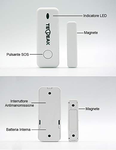 Sistema de Alarma doméstica inalámbrica, TecPeak Kit de Alarma WiFi/gsm con Seguridad Sirena Proporciona un Modo Altamente eficaz para Proteger tu hogar y Oficina