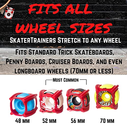 SKATERTRAINER 2.0, el Accesorio de Goma, diseño de monopatín para perfeccionar su Ollie y Kickflip – Aprender, práctica y Tierra Trucos en Nada de Tiempo, Negro