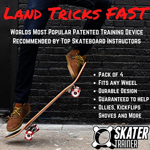 SKATERTRAINER 2.0, el Accesorio de Goma, diseño de monopatín para perfeccionar su Ollie y Kickflip – Aprender, práctica y Tierra Trucos en Nada de Tiempo, Negro