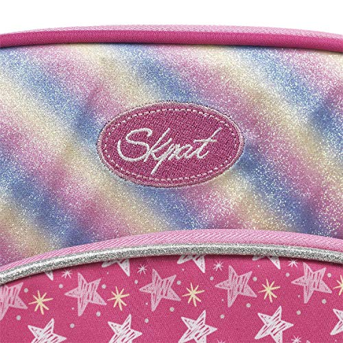 SKPAT - Mochila con Carro Niña Infantil para Colegio Primaria - Mochila Escolar con Ruedas Niña Grande - Resistente y Ligera. Asa Superior y Tiras Acolchadas y Ajustables de Marca SKPAT, Color Fucsia