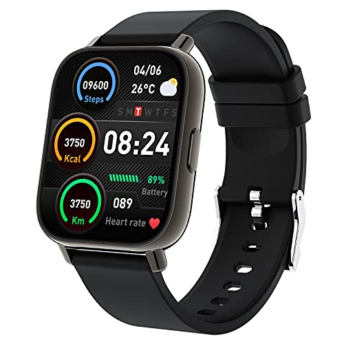 Smartwatch, 1.69” Reloj Inteligente Hombre Mujer con Pulsómetro, Calorías, Monitor de Sueño, Podómetro Pulsera Actividad Inteligente 24 Modos Deporte, Impermeable Reloj Deportivo para Android iOS