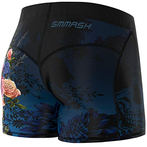 SMMASH Muerte Leggins Cortos Deportivos para Mujer Pantalones Cortos Mujer, Yoga, Fitness, Crossfit, Correr, Material Transpirable y Antibacteriano, (S)