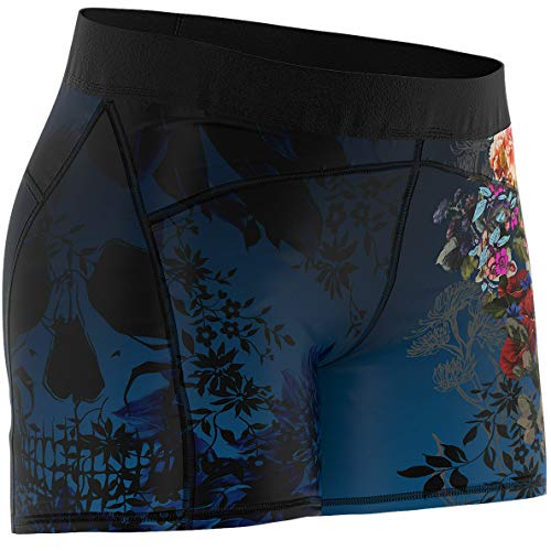 SMMASH Muerte Leggins Cortos Deportivos para Mujer Pantalones Cortos Mujer, Yoga, Fitness, Crossfit, Correr, Material Transpirable y Antibacteriano, (S)