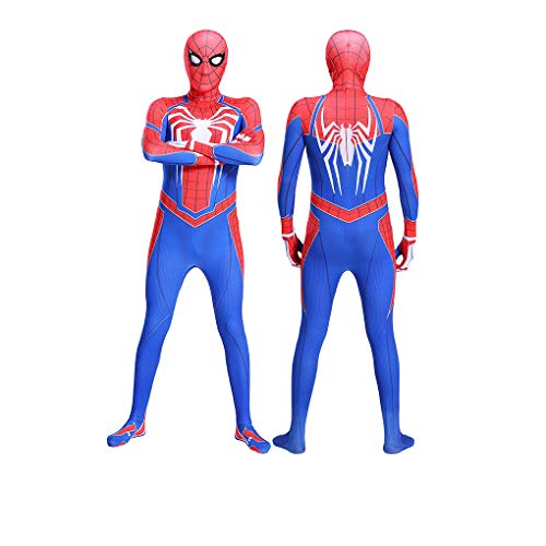 SnowDream Superhéroe Spiderman Disfraces niños Lycra Spandex Halloween Cosplay Zentai araña Verso Millas Morales Body Halloween Cosplay Disfraces Disfraces para niños,130