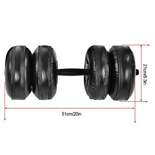 Solomi Mancuernas de Agua, Mancuernas Ajustables, Peso de la Mano con Agua Que se Puede Rellenar en la Barra, Culturismo, Entrenamiento físico, Levantamiento de Pesas, Entrenamiento,
