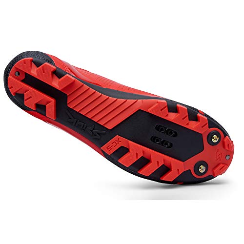 Spiuk Sportline Zapatilla MTB ALDAPA, Adultos Unisex, Rojo Mate, T. 45