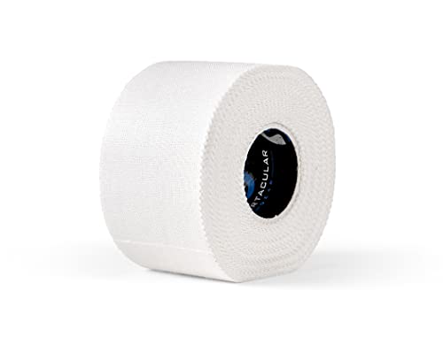 Sportacular Gear Sporttape Rigid Premium - Cinta adhesiva 3,8 cm x 10 m, fuerza adhesiva extremadamente alta, cinta rígida, no elástica, resistente al sudor, hipoalergénica, (4 rollos, blanco)