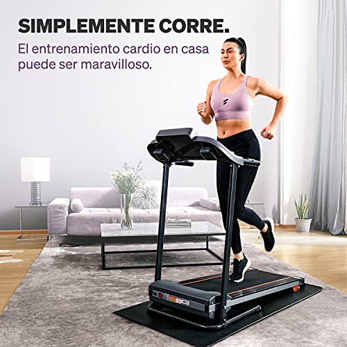 Sportstech F10 Cinta de Correr Modelo 2021 - Marca Alemana de Calidad + Video Eventos y App multijugador - Nueva Consola - | 1HP a 10 km/h | Cinta de Andar con 13 programas, inclinable + Plegable