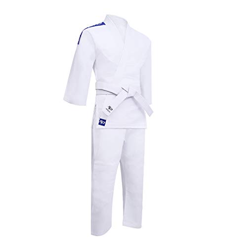 Starpro Judogi 250 Gramos | Algodón de Primera Calidad | Blanco | Judogi Profesional para Entrenamiento y competición | Hombres Mujeres y Niños | 100-170 cm | Incluye cinturón Blanco Gratis