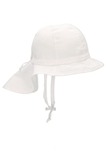 Sterntaler Sombrero unisex con cintas y protector de cuello, Edad: de 6-9 meses, Tamaño: 45, Blanco