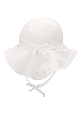 Sterntaler Sombrero unisex con cintas y protector de cuello, Edad: de 6-9 meses, Tamaño: 45, Blanco