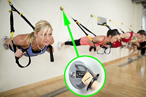 Stryser Soporte Anclaje de Techo y Pared en X para Correas de Suspensión Anillos de Gimnasia Yoga Swing Cuerdas de Batalla Equipo de Boxeo Incluye Juego de Tornillos, Anclajes de expansión Index