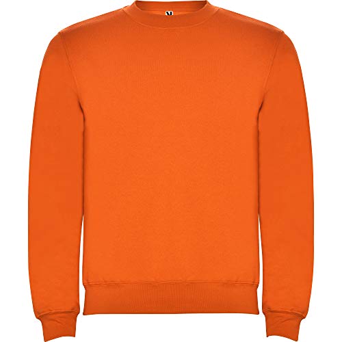 Sudadera Colores para niños con diseño clásico, Cuello, puños y Cinturilla de Punto de canalé – Sudadera Cómoda, cálida, Lisa y Elegante (Naranja, 1/2 Años)