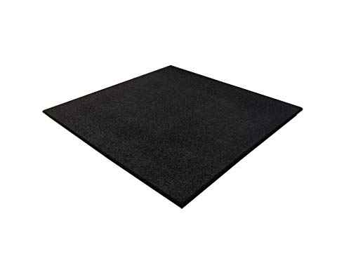 Suelosport Loseta de Caucho Maciza Profesional Gimnasio Medida 100 x 100 cm Negra (20 mm)