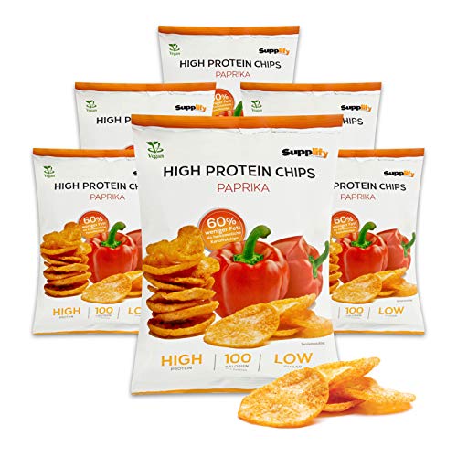 Supplify - Patatas fritas altas en proteína. Aperitivo de clara de huevo ideal para fitness. Sustitutivo del suero de leche y las barritas proteicas.