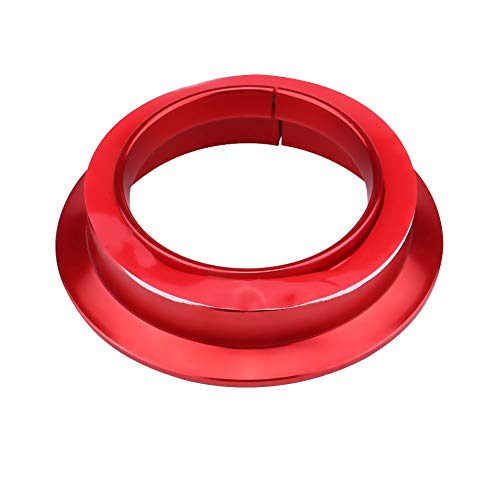 Suuonee Ajuste del interruptor de encendido, embellecedor de la cubierta del anillo del interruptor de encendido del orificio de llave del círculo luminoso del coche para Focus 2005-2018(rojo)