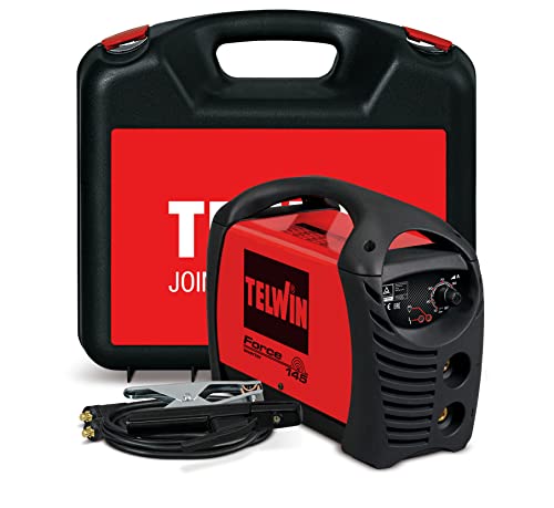 Telwin 815856 Force 145 Soldadora Inverter a Electrodo 150A con Accesorios Soldadura MMA y Maleta Plastico, 230V