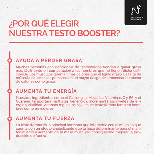 Testosterona. Alta concentración, aumento de rendimiento y resistencia deportiva. . 90 cápsulas vegetales de potenciador de testosterona natural.