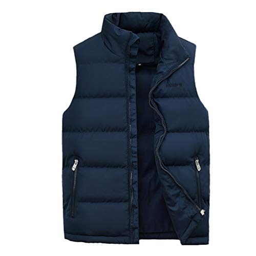 TieNew Chaleco Acolchado Ligero de Invierno Parka Hombre Chaqueta sin Mangas, Hombre Invierno Calor Chalecos Sin Mangas De Plumas Chaquetas Acolchado Cazadoras