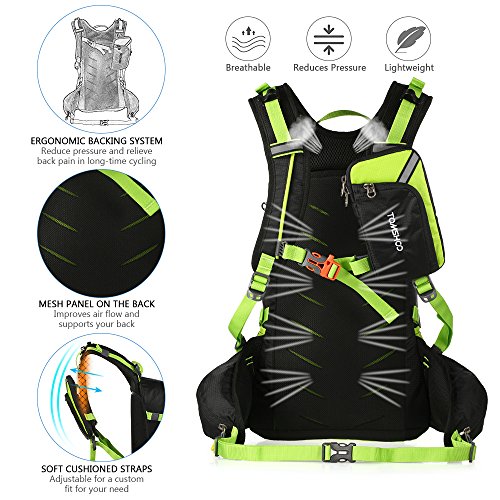 TOM SHOO Mochila Ciclismo 20L/30L Impermeable para Excursionismo Ciclismo Alpinismo Senderismo Camping al Aire Libre con Cubierta de Lluvia y del Casco