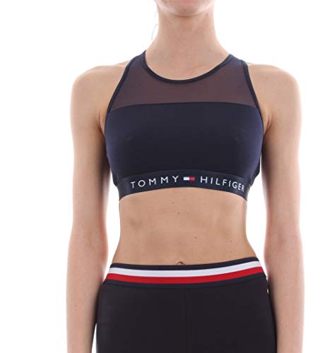 Tommy Hilfiger Sujetador Deportivo de Estilo Bralette, Azul (Navy Blazer), XS para Mujer