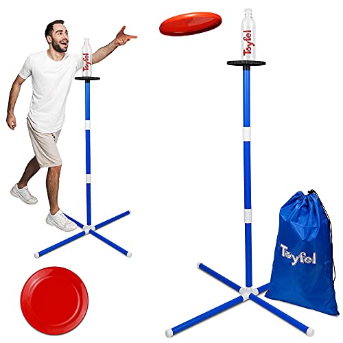 Toyfel Juego de Frisbee - Set Completo - Juego Exterior con Disco Volador para niños y Adultos - Juego para jardín y Playa - Juego Deportivo Familia Miles