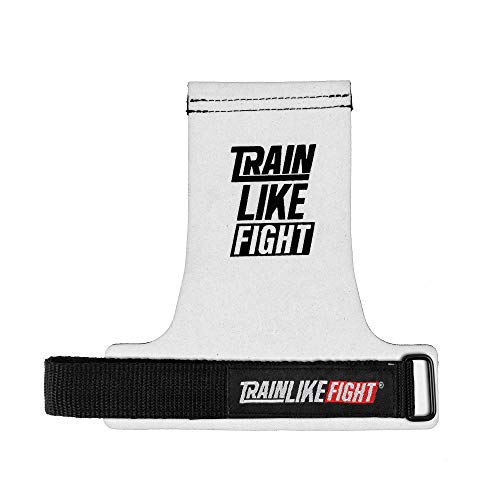 TRAINLIKEFIGHT Icon Reverse 0H - Calleras para Cross Training, calistenia, Ejercicios gimnásticos, protección para Tus Manos - White-Black - M