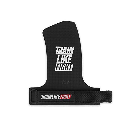 TRAINLIKEFIGHT Loud/Xeno/Icon - 0H/2H/3H - Calleras para Cross Training, calistenia, Ejercicios gimnásticos, protección para Tus Manos - Loud OH - Negro Carbono - XL