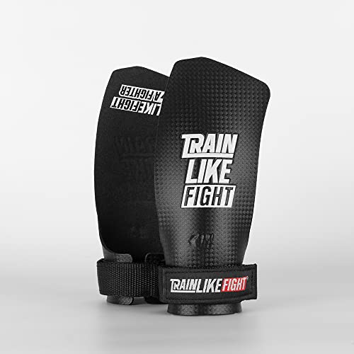 TRAINLIKEFIGHT Loud/Xeno/Icon - 0H/2H/3H - Calleras para Cross Training, calistenia, Ejercicios gimnásticos, protección para Tus Manos - Loud OH - Negro Carbono - XL