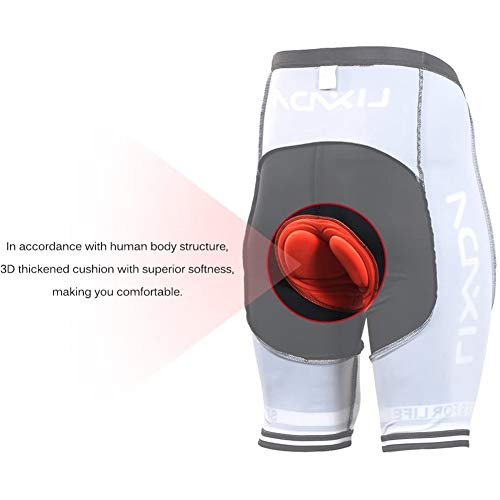 Traje De Ciclismo De Manga Corta para Hombres, Culotte con Relleno De Gel 3D, Conjunto Combinado De Bicicleta para Ciclismo Deportivo Al Aire Libre (M,Orange 1)