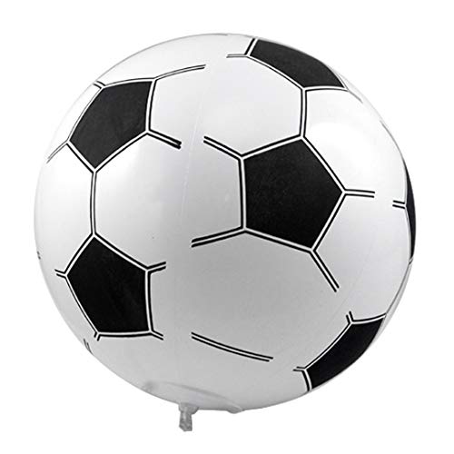 TRIXES Balón de Futbol Inflable- Diseño de Balón Fútbol (Soccer) - para Playa, Jardín o Piscina - Blanco y Negro