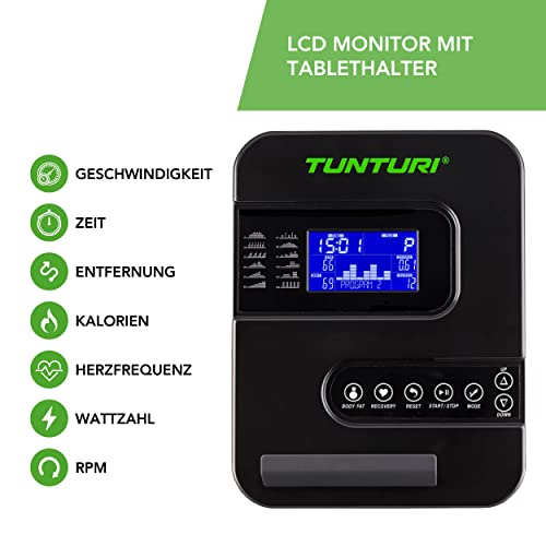 Tunturi Cardio Fit E30 Bicicleta estatica Ergometro/Bici estatica/Bicicleta Fija/computadora de Entrenamiento y medidor de Pulso