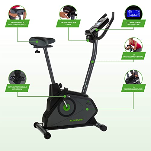 Tunturi Cardio Fit E30 Bicicleta estatica Ergometro/Bici estatica/Bicicleta Fija/computadora de Entrenamiento y medidor de Pulso