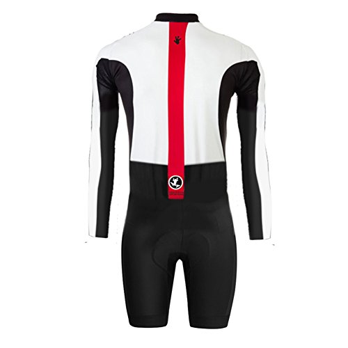 UGLY FROG Hombres Monos Manga Corto/Larga del Verano Transpirable Ciclismo Skinsuit Sets con Gel Pad Exterior Sportswear Triatlón Ropa Bodies Triatlón Clothes-Siamés