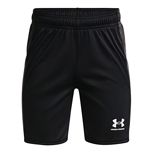 Under Armour Challenger Knit Shorts Pantalones Cortos, Negro/Blanco (001), 140 para Niños