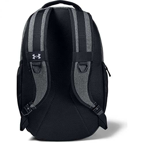 Under Armour Hustle 5. Mochila para portátil, Unisex, Negro (Black/Graphite Medium Heather/Black), Talla única