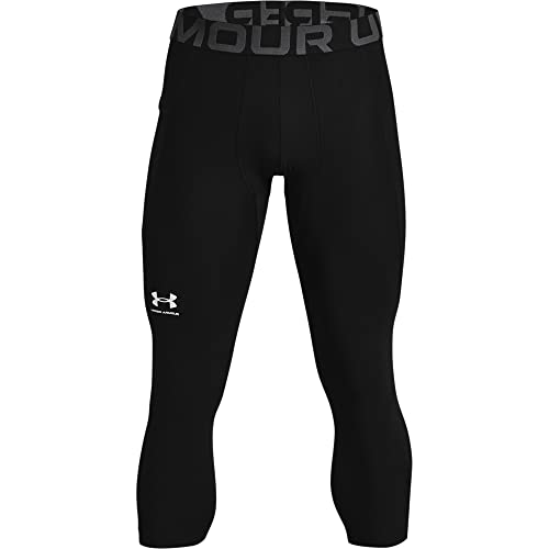 Under Armour UA HG Armour 3/4 Legging pantalón Largo, Hombre, Negro (Black/White), M