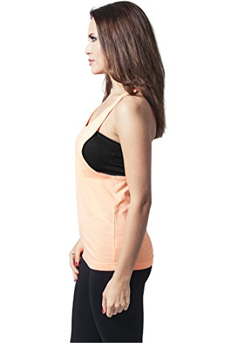 Urban Classics Ladies Loose Burnout Tanktop Camiseta de Deporte, Naranja (Neonorange), Small (Talla del Fabricante: Small) para Mujer