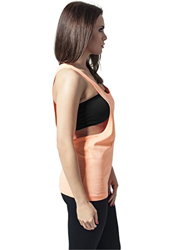 Urban Classics Ladies Loose Burnout Tanktop Camiseta de Deporte, Naranja (Neonorange), Small (Talla del Fabricante: Small) para Mujer