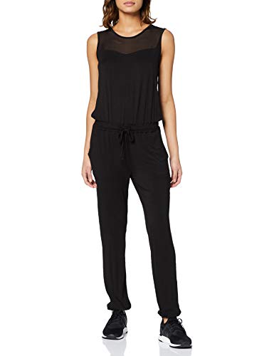 Urban Classics Ladies Tech Mesh Long Jumpsuit Mono Largo, Negro (Black 7), M para Mujer