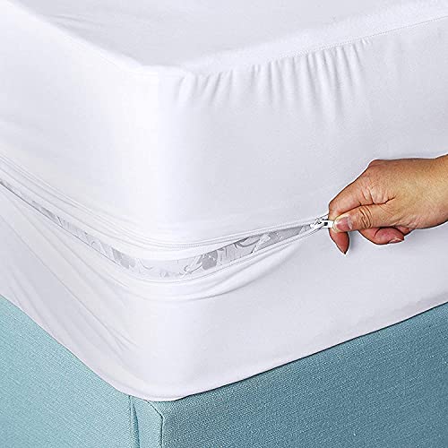 Utopia Bedding Impermeable Funda De Colchón 90 x 190 x 30 cm con Cremallera, Protector De Colchón a Prueba De Chinches Y Ácaros