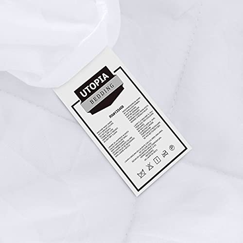 Utopia Bedding - Protector de colchón Acolchado (160x200 cm) - Microfibra - Transpirable - Funda para colchon estira hasta 30 cm de Profundidad - 160 x 200 cm, Cama 160