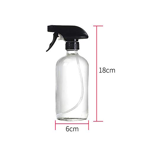 VASANA 1 botella vacía de 250 ml de cristal recargable con pulverizador negro para aceites esenciales y productos de limpieza caseros para aromaterapia., ámbar (Naranja) - YPK60491AMBER