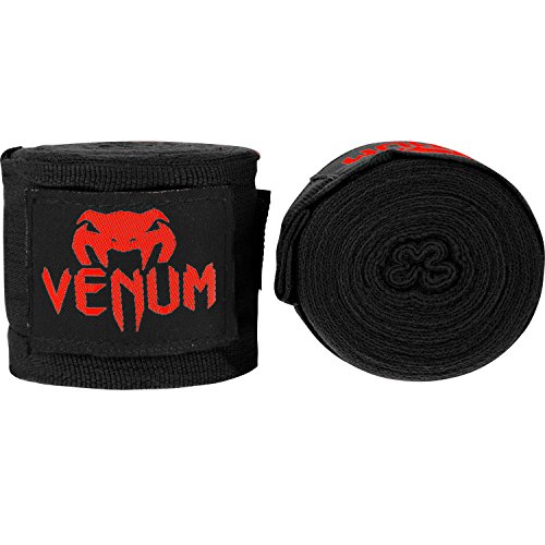 Venum Challenger 2.0 Casco MMA, Unisex Adulto, Negro/Blanco, Talla Única + Kontact Vendas De Boxeo, Unisex Adulto