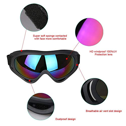 Vicloon Gafas de Nieve a Prueba de Viento UV400 Ciclismo Moto Snowmobile Ski Goggles Eyewear Deportes Gafas de Seguridad de protección