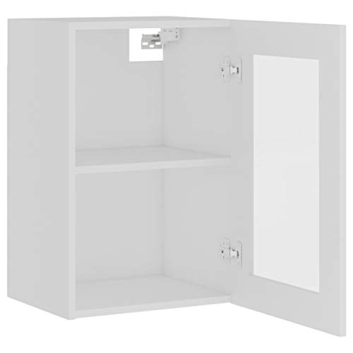 vidaXL Armario de Cocina Muebles Mobiliario Duradero Mesa de Trabajo Almacenamiento Cuencos Platos Ollas Alacena de Aglomerado Blanco 40x31x60 cm