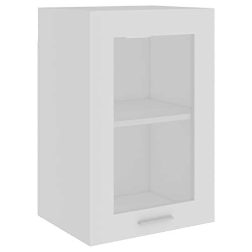 vidaXL Armario de Cocina Muebles Mobiliario Duradero Mesa de Trabajo Almacenamiento Cuencos Platos Ollas Alacena de Aglomerado Blanco 40x31x60 cm